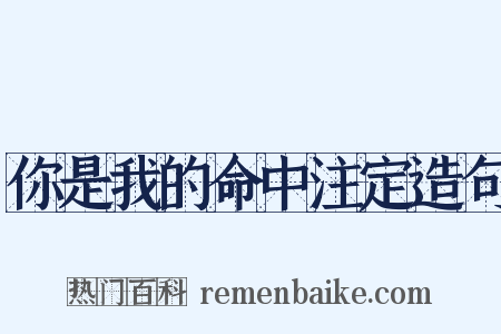 你是我的命中注定造句是什么意思的图片